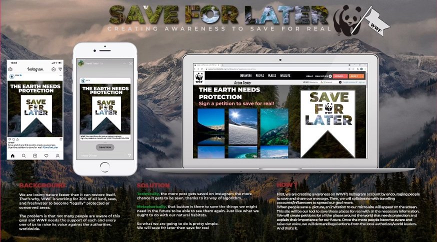 Save for Later campaign artwork