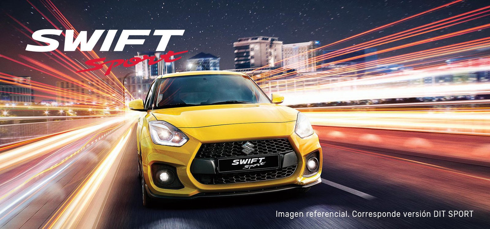 Horizontal Suzuki Swift Sport campaign graphic