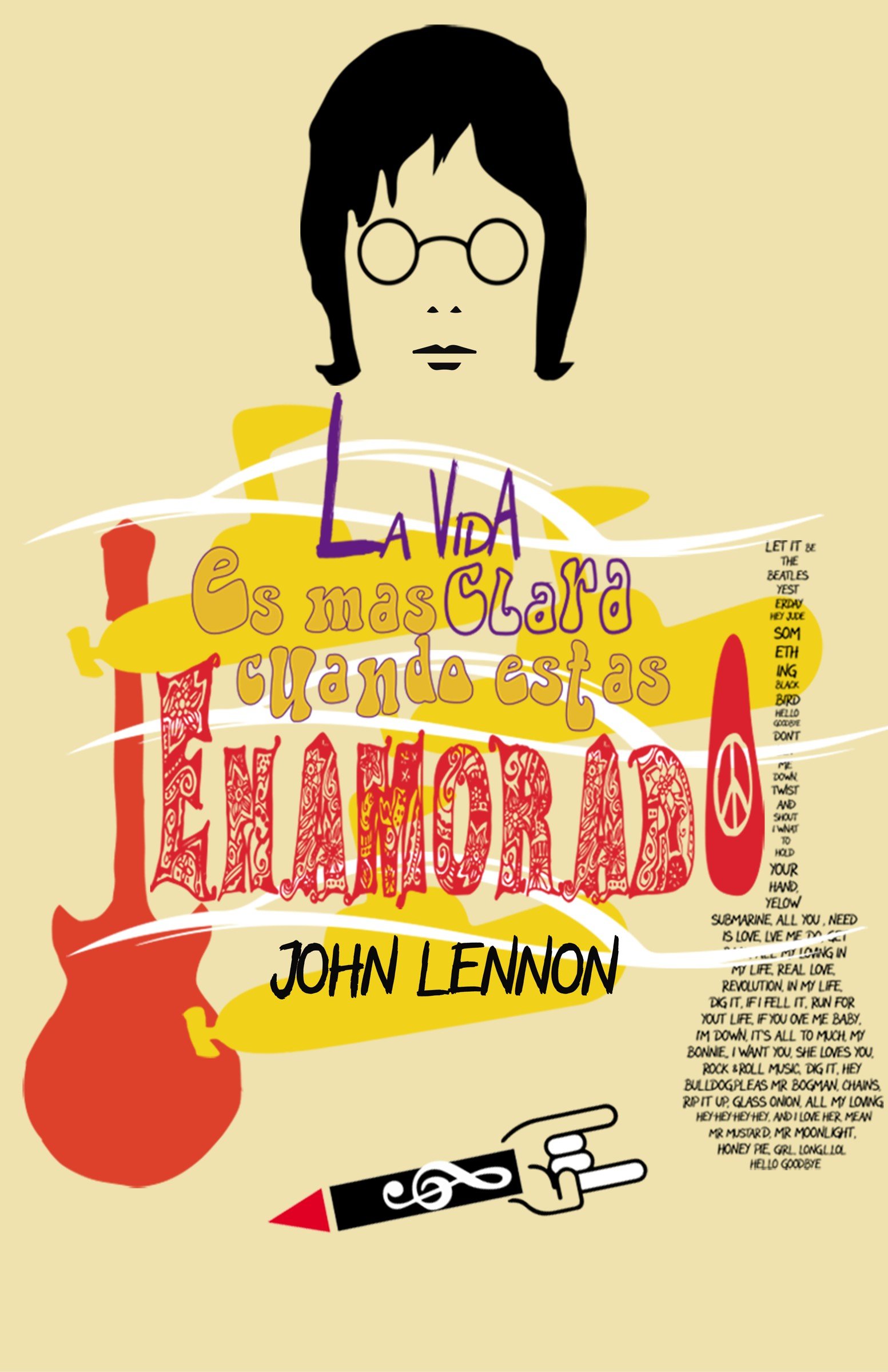 Expressive music poster with illustrated portrait and colourful typography